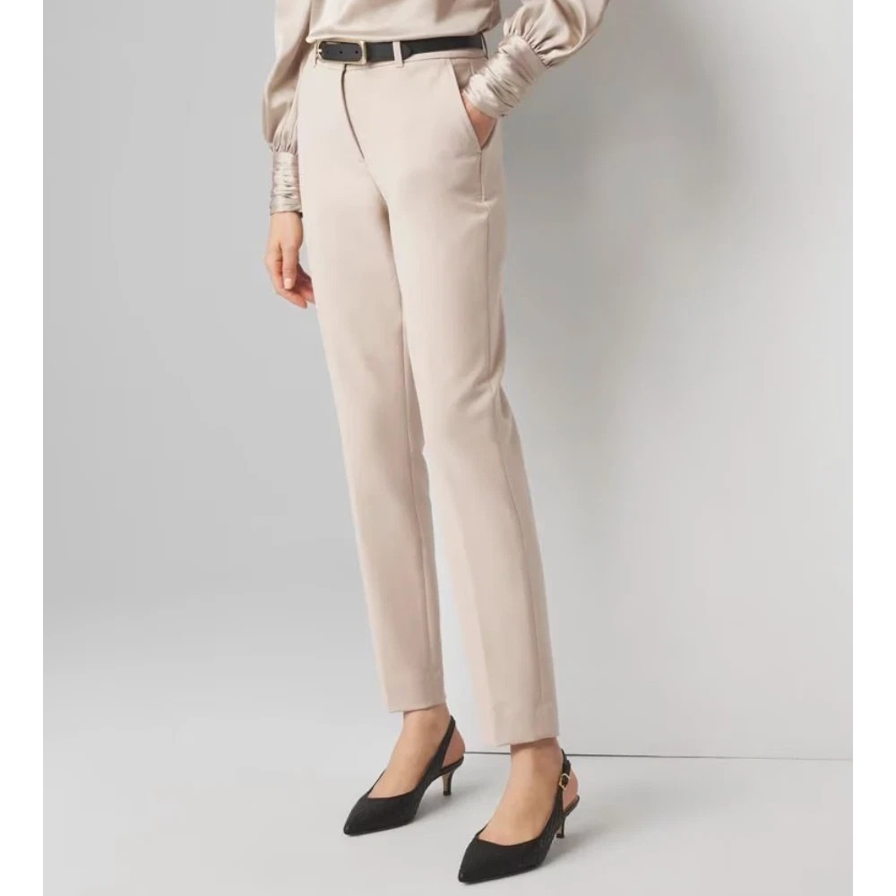 White House Black Market Slim Ankle Pants Womens 6 Beige Perfect Form High Waist